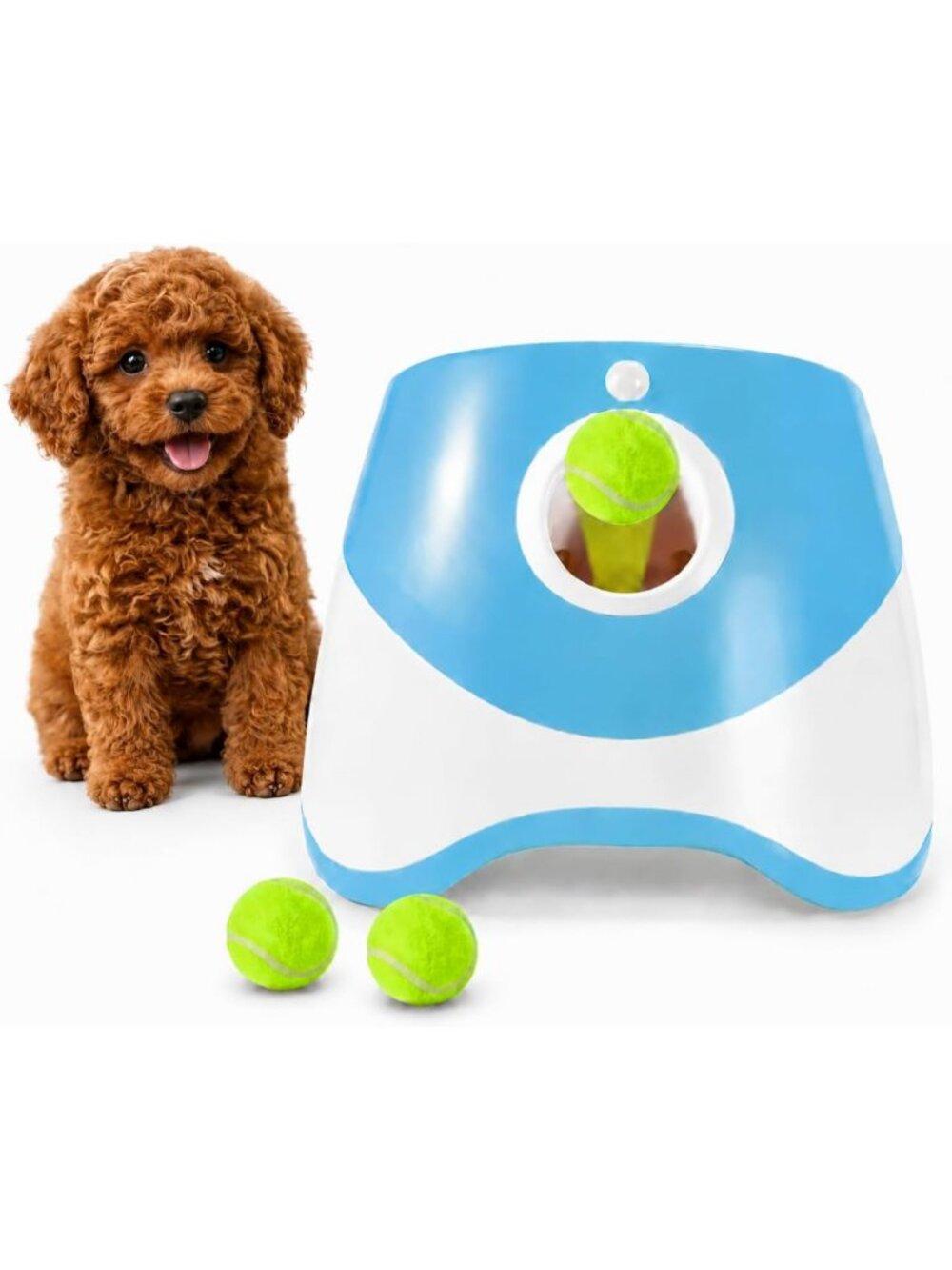 Automatic Dog Ball Launcher - 3 Adjustable Distances, Rechargeable Pet Toy